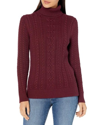 Pulover pe gat din tricot,...